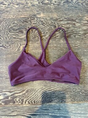 Plum V-Neck Strappy Women’s Swim Bikini Top